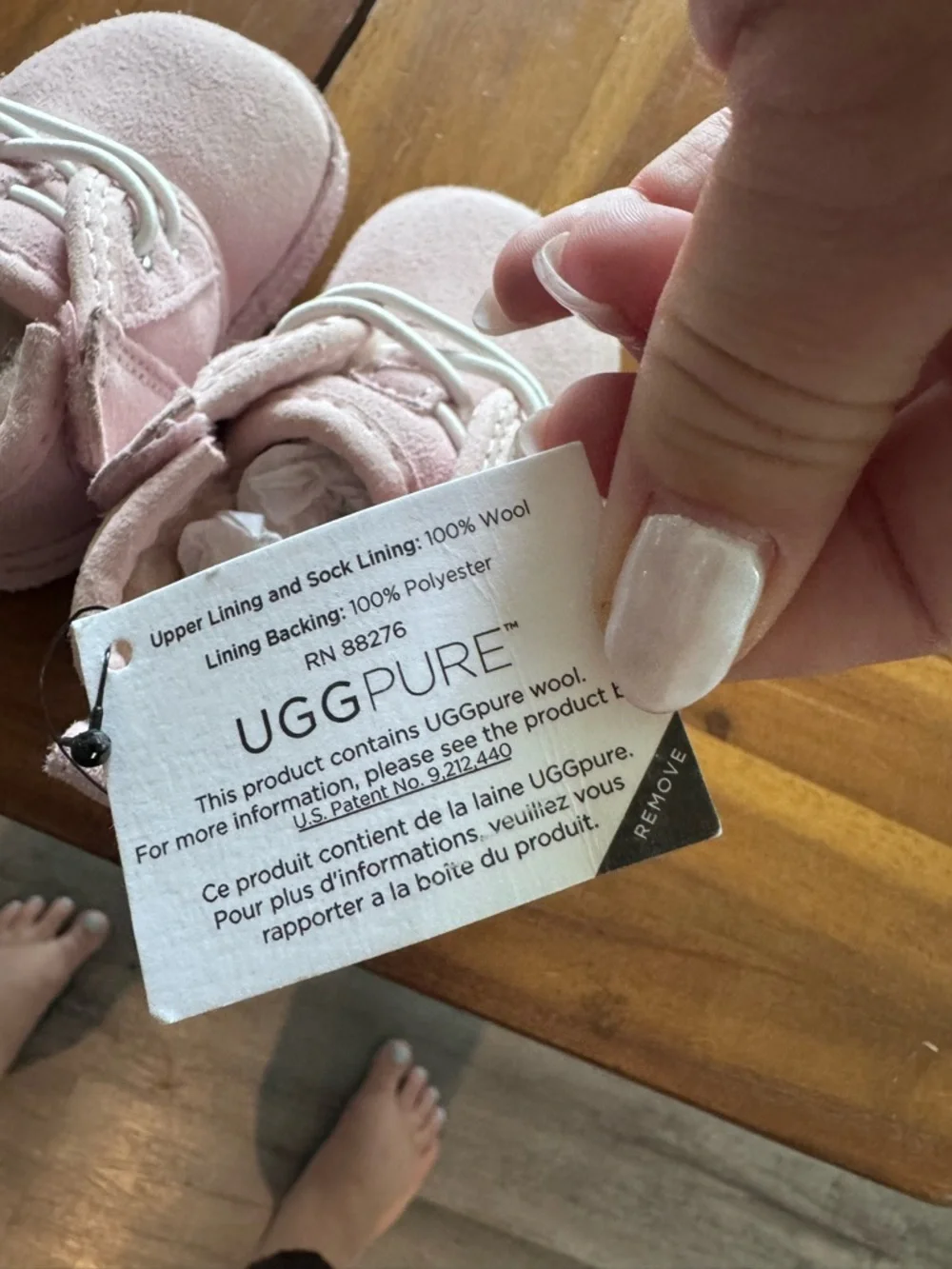 NWT UGG Baby Baby Neumel Pink Size 02/03